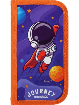 Пенал 3 отд. (190*105*55) молния, лам.картон "Космический герой"