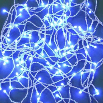 Гирлянда электрическая 10м 120LED светодиодная, нить, 8 режимов, 220В, синий