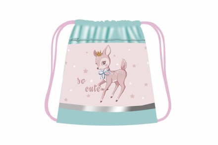 Мешок для обуви 1 отд, 415*340, карман, светоотр. "Олененок"