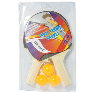 Настольный теннис. 2 ракетки (4мм), 3 шарика