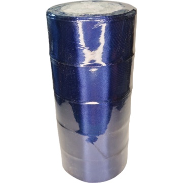 Лента упаковочная атласная 40мм, 22 м синяя (5шт/уп)