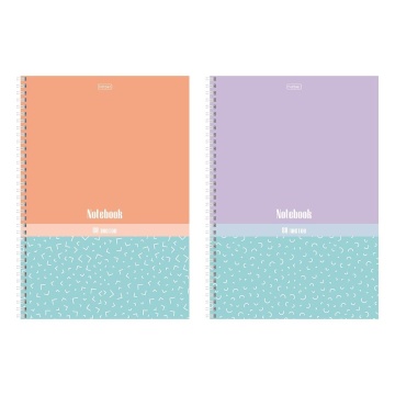 Тетрадь А4  80л кл. гребень Hatber "Скобочки" перф.на отрыв, цв.срез, софт-тач, 2диз.*