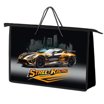 Папка для тетрадей. А4. Пластиковая, с ручками. STREET RACE