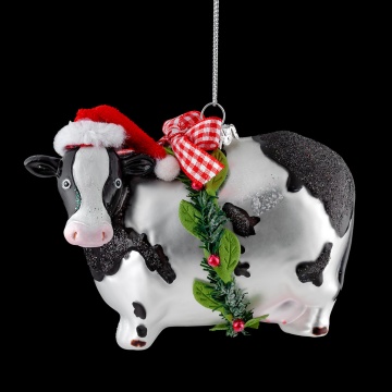 Украшение ErichKrause Decor Праздничная буренка 9см, стекло