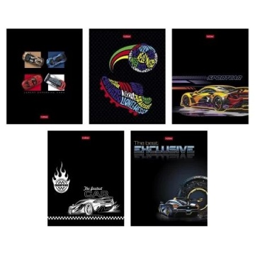 Тетрадь А5 48л кл. Hatber "Спорт-шик" мат.лам., 3Dлак, 5диз.в блоке