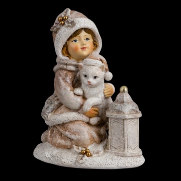 Сувенир ErichKrause Decor Девочка с котенком 9.5см