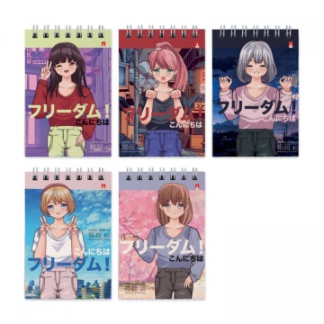 Блокнот А7  40л гребень "Anime. Freedom" клетка