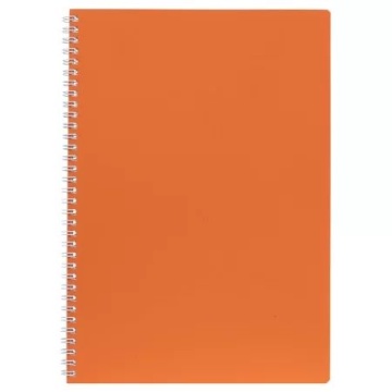 Тетрадь А4  96л кл. гребень Hatber "SoloMatte. Шафран" перф., софт-тач