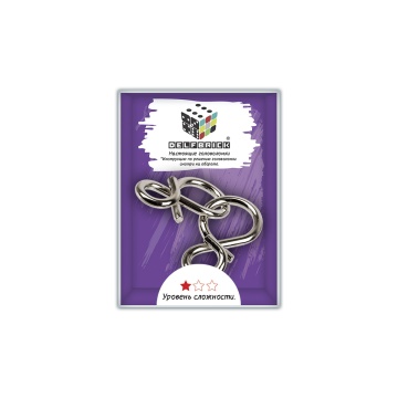 Головоломка металлическая "Петельки" 2*5см