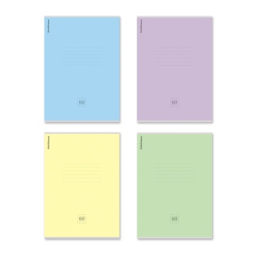 Тетрадь общая ученическая на скобе ErichKrause Классика, B5, 60 листов, ассорти, клетка_MIX-PACK