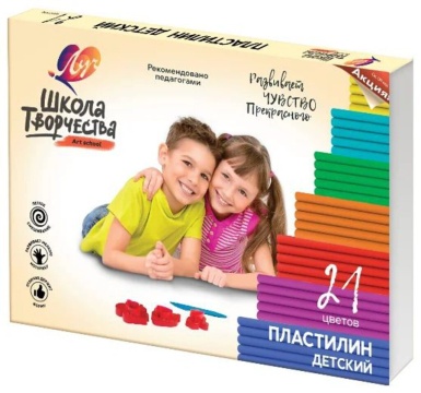 Пластилин "Школа творчества" 21 цвет