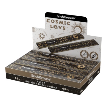 Линейка пластиковая ErichKrause Magic Sky, 15см, ассорти (в коробке-дисплее по 44 шт)