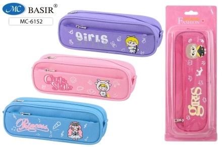 Пенал: "ДЕВОЧКА"-плотная ткань,  внешний карм. на молнии; р