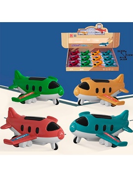 Самолёт инерционный 9см, цвет микс