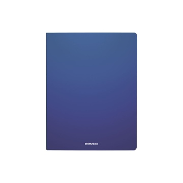 Папка на 2 кольцах пластиковая ErichKrause Matt Classic, 24мм, A4, синий (в пакете по 4 шт.)