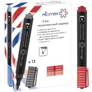 Маркер перманентный 3,0 мм  красный