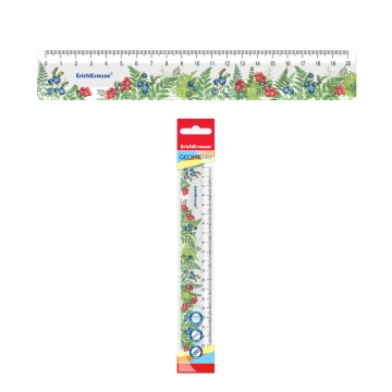 Линейка пластиковая ErichKrause Berries, 20см, во флоупаке