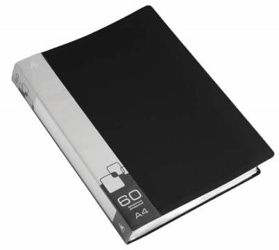 Папка файл А4  60лист 0.70мм чёрная