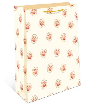 Пакет подар. бумажн. 18*23*10 см 150гр/м "Лапки"