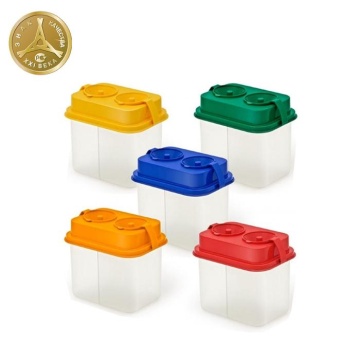 Стакан-непроливайка. Двойной.Пластиковый. Синий. С крышками, прямоугольный.