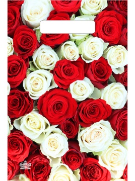 Пакет 30*20см (30мк) с вырубной ручкой "Классика роз" ПВД