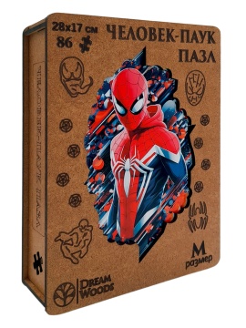 Пазлы деревянные 107 элементов 210*190мм  "Человек-паук"