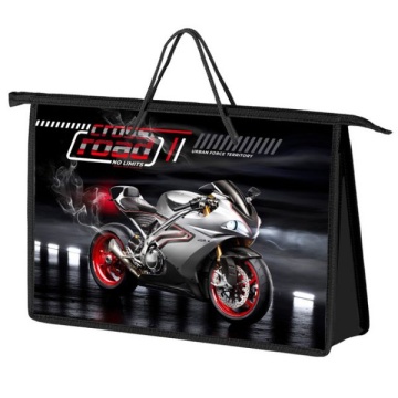 Папка для тетрадей. А4. С ручками. На молнии. СПОРТБАЙК