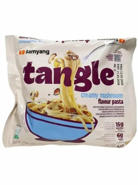 Лапша быстрого приготовления "Тэнгл" паста с грибами в сливочном соусе 105гр./пачка