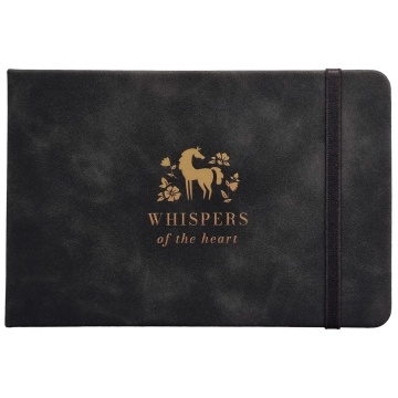 Планинг дат. 2026г А6 64л., кожзам., тв.пер. "Grace. Черный" тисн.фольгой, резинка