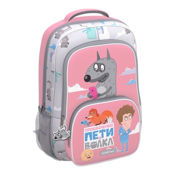 Ученический рюкзак ErichKrause ErgoLine 20L Приключения Пети и Волка (Полёт)
