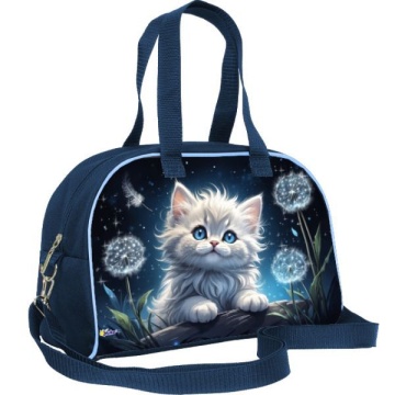 Сумка для внешкольных занятий 35*23*14,5см Оникс "Котик в одуванчиках" регулируемый съемный ремень