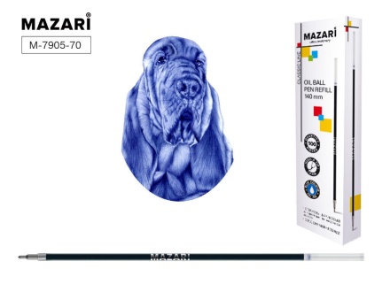 Стержень шар. MAZARI 140мм, 1,0мм, синий