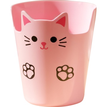 Подставка наст."deVENTE Kitty" 10,5*7,8 см, пластиковая с принтом, розовая