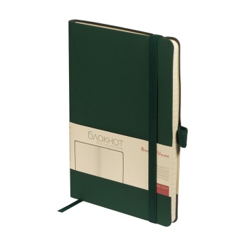 Записная книжка А5  80л. кожзам, мягк.пер. "Cityflex. Зеленый" лин., резинка