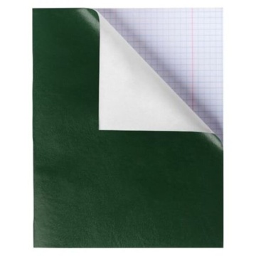 Тетрадь А5  48л кл. скоба бумвинил Hatber "Зелёный" белизна 70%*