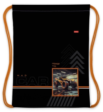 Мешок для обуви 1 отд, 330*420, карман "Mad car"