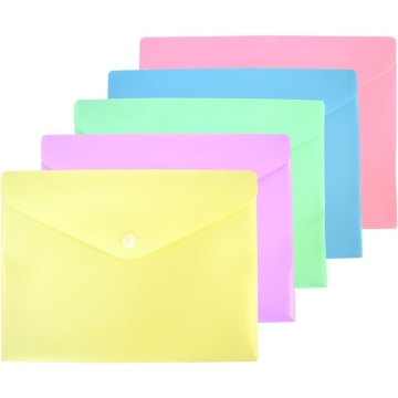 Конверт на кнопке  240*180мм  Pastel" 0,18мм, 5цв.
