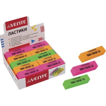 Ластик deVENTE "Neon" 56*19*9мм, синт. каучук, ассорти