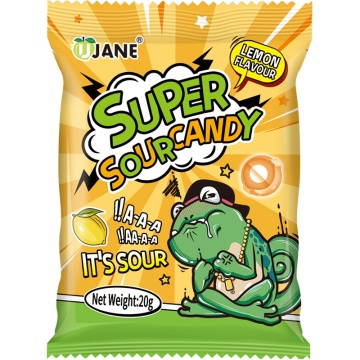 Леденцы кислые Sour Candy 20 г. ,/уп.12 шт./, лимон