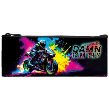 Пенал-косметичка (190*75) молния, ткань "Мотогонщик"