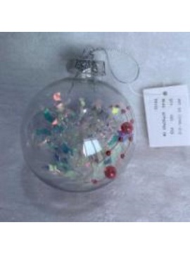 Ёлочный шар 8 см "Комета" с декором