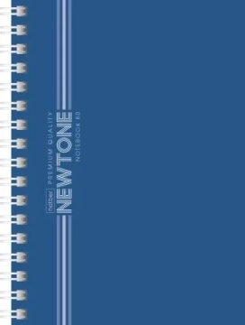 Блокнот А6  80л гребень слева "Ньютон пастель. Чернильное небо" клетка, софт-тач*