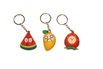 Брелок "Фрукты" ПВХ 4,4*3,6 см, ассорти