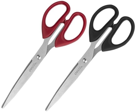 Ножницы Deli 18 см ручки пластиковые, сталь, цвет ассорти