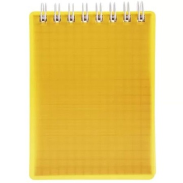 Блокнот А7 пласт.обл.  80л "Line neon. Желтый" гребень, кл.