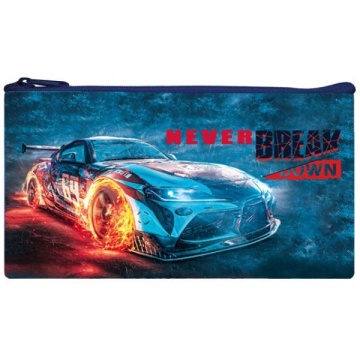 Пенал-косметичка (205*108) молния, ткань "Fire car"