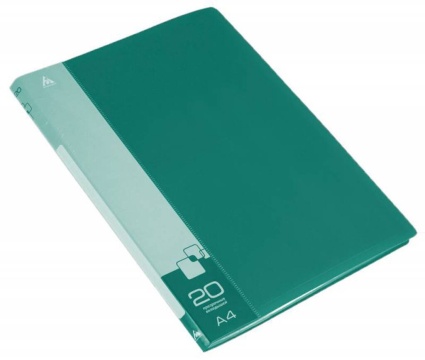 Папка файл А4  20лист 0.60мм зелёная