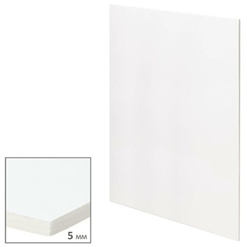 Пенокартон 20*30см , 5мм, плотность 370 г/м2, матовый белый