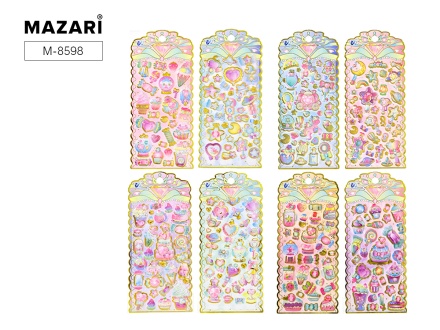 Наклейки декоративные 10*22см  "Ассорти"