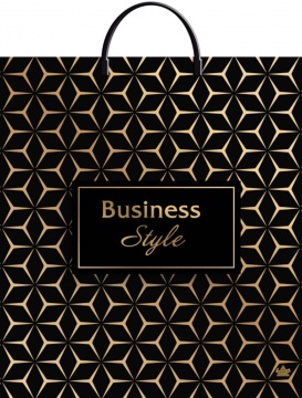 Пакет 44*40см (100мк) с пластиковой ручкой "Деловой стиль" ПВД